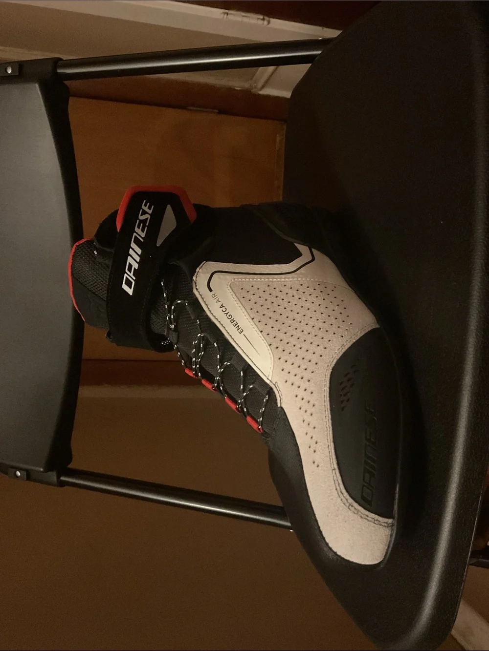 Dainese Men's Black Riding Boot with Red Accents